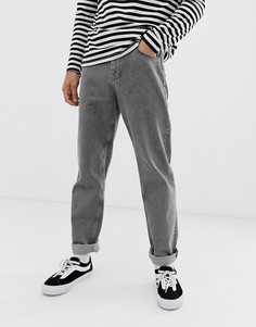 Серые выбеленные джинсы прямого кроя ASOS DESIGN - Серый