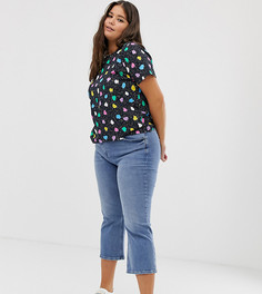 Футболка в горошек ASOS DESIGN Curve - Черный