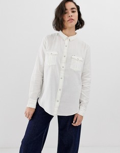 Белая джинсовая рубашка в стиле вестерн Lee Western - Белый