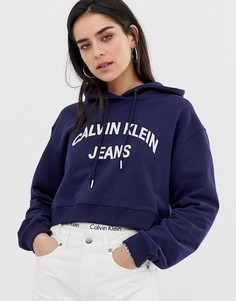 Худи с логотипом Calvin Klein Jeans - Синий