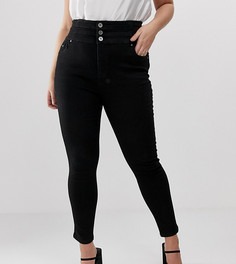 Черные облегающие моделирующие джинсы с высокой талией Simply Be - Черный