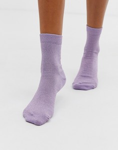 Носки с блестками ASOS DESIGN - Фиолетовый
