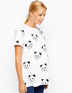 Футболка с принтом панда эксклюзивно для ASOS Maternity - Белый