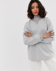 Свитшот с отделкой рюшем Reclaimed Vintage inspired - Серый