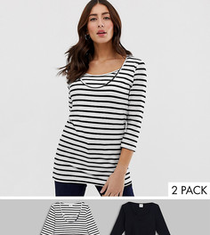 Набор из 2 топов для кормления из органического хлопка с рукавами 3/4 Mama.licious - Мульти