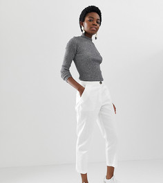 Брюки-сигареты ASOS DESIGN Petite - Белый