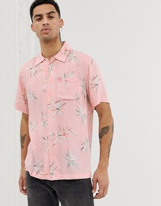 Розовая рубашка из вискозы с принтом paradise Bellfield - Розовый