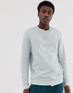 Зеленый свитшот со вставкой ASOS DESIGN - Серый