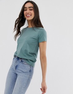 Голубовато-зеленая футболка с круглым вырезом ASOS DESIGN - Зеленый