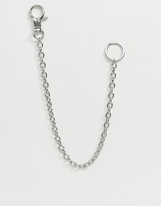 Серебристая цепочка для ключей с кольцами Weekday - Черный