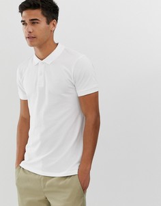 Белая футболка-поло из органического хлопка Esprit - Белый