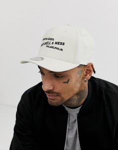 Бейсболка в винтажном стиле с логотипом Mitchell & Ness 110 - Кремовый