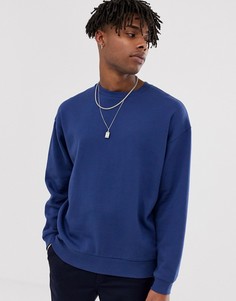 Яркий темно-синий oversize-свитшот ASOS DESIGN - Синий