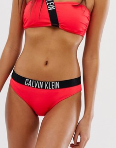 Плавки бикини с логотипом на поясе Calvin Klein - Розовый