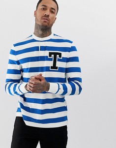 Свободная рубашка регби в полоску Tommy Hilfiger - Синий