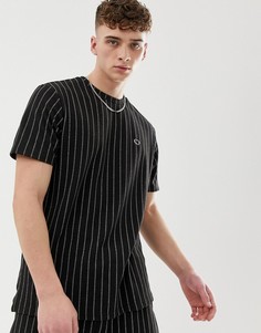 Черная комбинируемая oversize-футболка в тонкую полоску Criminal Damage - Черный
