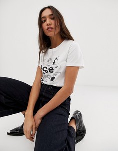 Белая футболка с принтом see good Stradivarius - Белый