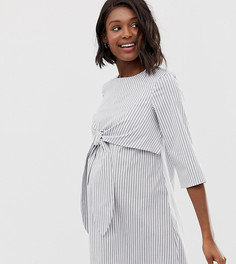 Платье мини в полоску для кормящих мам ASOS DESIGN Maternity - Мульти