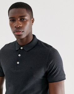 Поло с контрастным воротником и логотипом на груди Jack & Jones - Серый