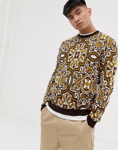 Вязаный джемпер с дизайном в стиле барокко ASOS DESIGN - Мульти