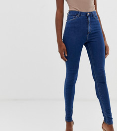 Выбеленные синие джинсы скинни с завышенной талией ASOS DESIGN Tall Ridley - Синий