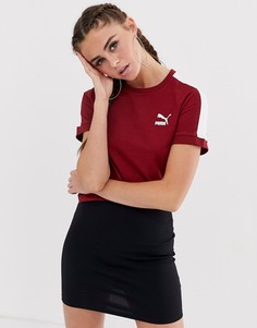 Бордовая футболка Puma Classics - Красный