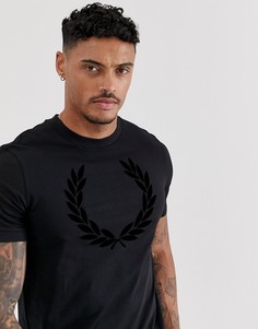 Черная футболка с логотипом Fred Perry - Черный