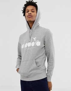 Серый худи с большим логотипом Diadora - Серый