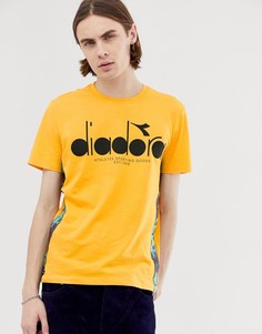 Желтая футболка с отделкой лентой Diadora 5 palle - Желтый