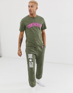 Зеленая футболка Converse Collegiate - Зеленый