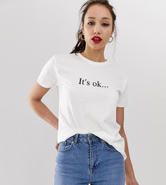 Футболка с принтом ASOS DESIGN Tall - Белый