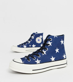 Кроссовки с принтом звезд Converse Chuck 70 - Синий