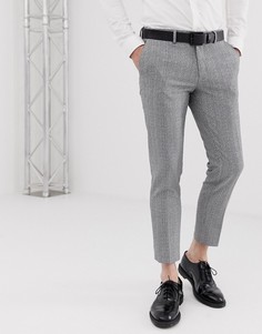 Черно-белые строгие брюки скинни в клетку River Island - Черный