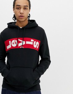 Oversize-худи черного цвета с логотипом на груди Levis - Черный Levis®