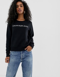 Свитшот с логотипом Calvin Klein Jeans institutional - Черный