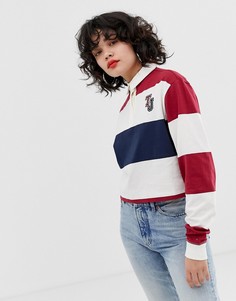 Рубашка регби в полоску с логотипом Tommy Jeans classic - Красный