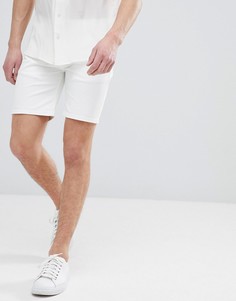 Белые облегающие джинсовые шорты ASOS DESIGN - Белый
