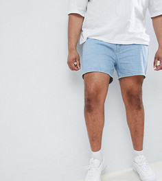 Светло-синие короткие джинсовые шорты облегающего кроя ASOS DESIGN Plus - Синий