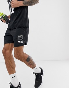 Черные шорты длиной 7 дюймов с логотипом-галочкой Nike Running challenger - Черный