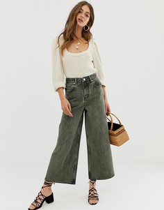 Широкие премиум-джинсы цвета хаки ASOS DESIGN - Зеленый