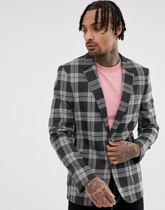 Серый приталенный блейзер ASOS DESIGN - Серый