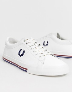 Кремовые кожаные кроссовки Fred Perry Underpsin - Белый