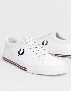 Кремовые кожаные кроссовки Fred Perry Underpsin - Белый