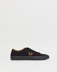 Черные парусиновые кроссовки с контрастным кантом Fred Perry Kendrick - Черный