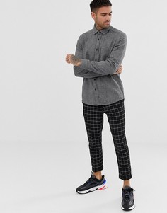 Серая меланжевая рубашка классического кроя ASOS DESIGN - Серый