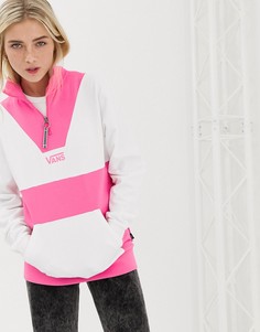 Свитшот с короткой молнией (белый/розовый) Vans - Белый