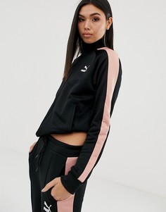 Черно-розовая спортивная куртка Puma classics - Черный
