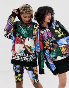 Худи с принтом COLLUSION Unisex - Черный
