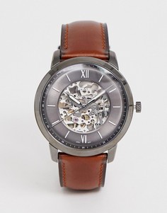 Часы 44 мм с кожаным ремешком Fossil ME3161 Neutra - Коричневый