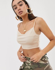 Топ со свободным вырезом ASOS DESIGN - Кремовый
